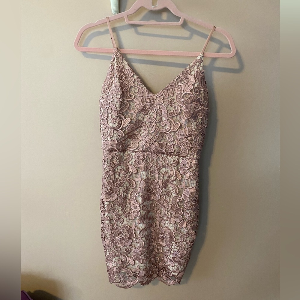 Express Pink Lace Dress